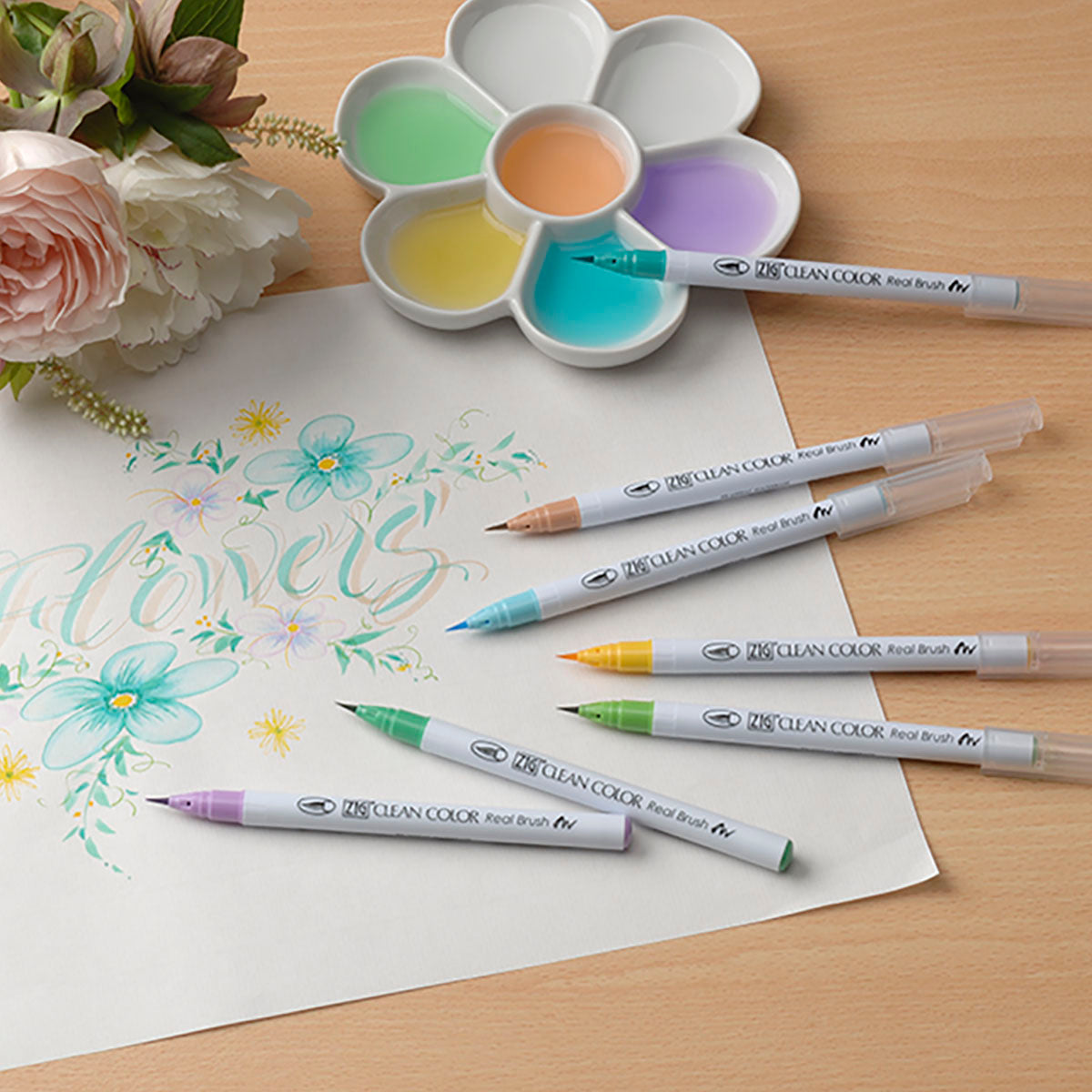 ZIG Kuretake Clean Color Real Brush Pen 90 Set