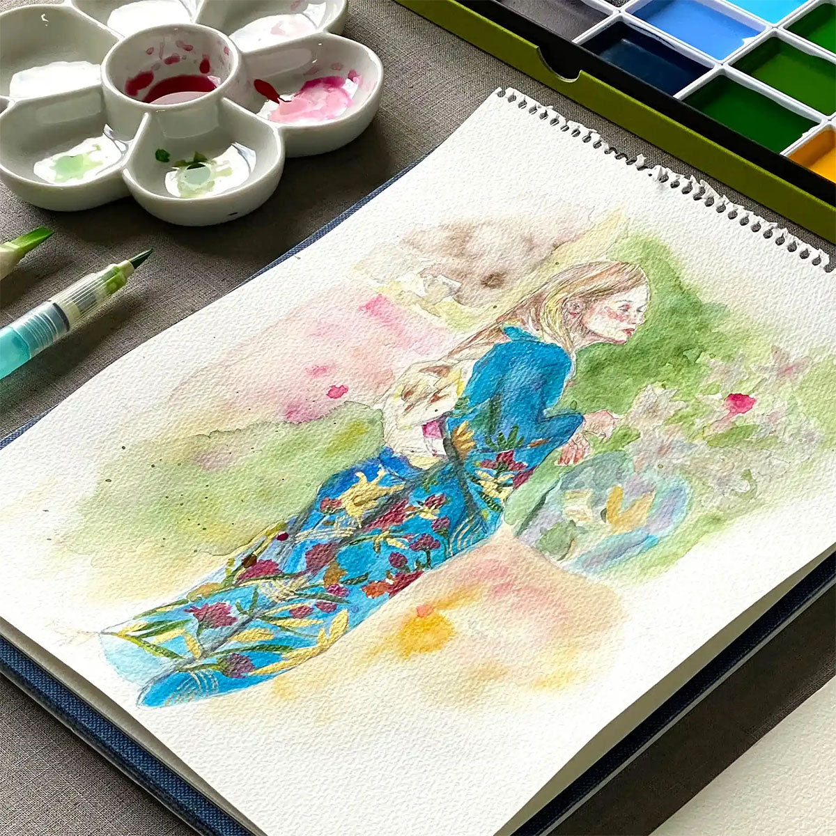 ZIG Kuretake Gansai Tambi Watercolor 48 set