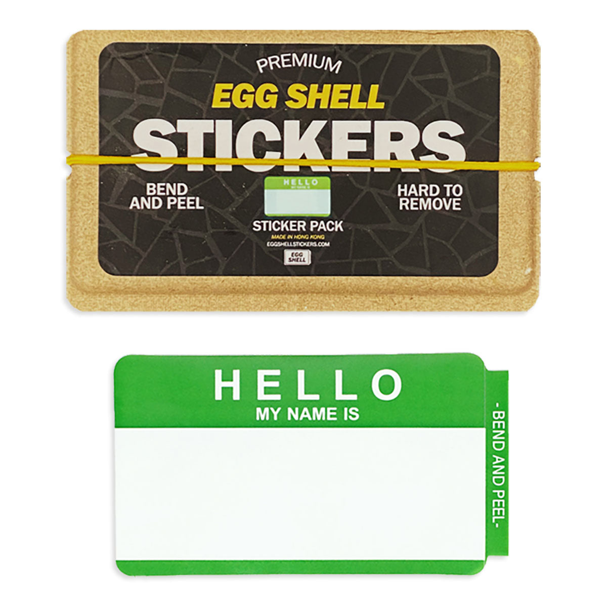 Egg Shell Stickers Hello Green 80 pcs