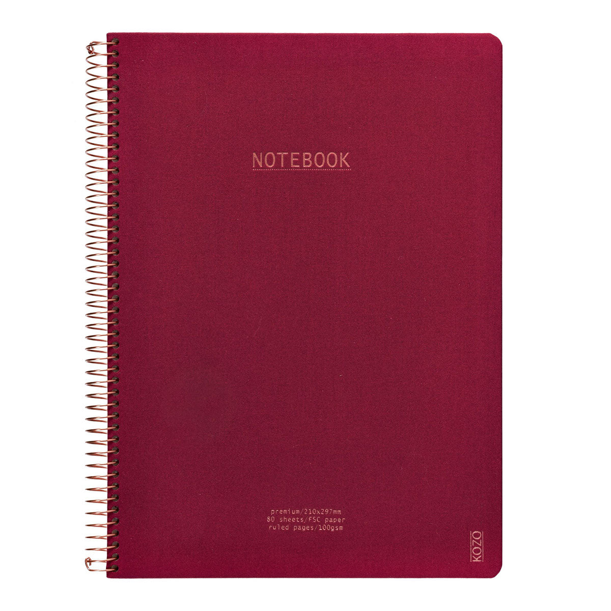 Kozo Premium A4 Notebook Ruled 160 Pages