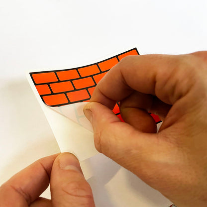 FLUX Eggshell Stickers 50 pcs Bricks Orange