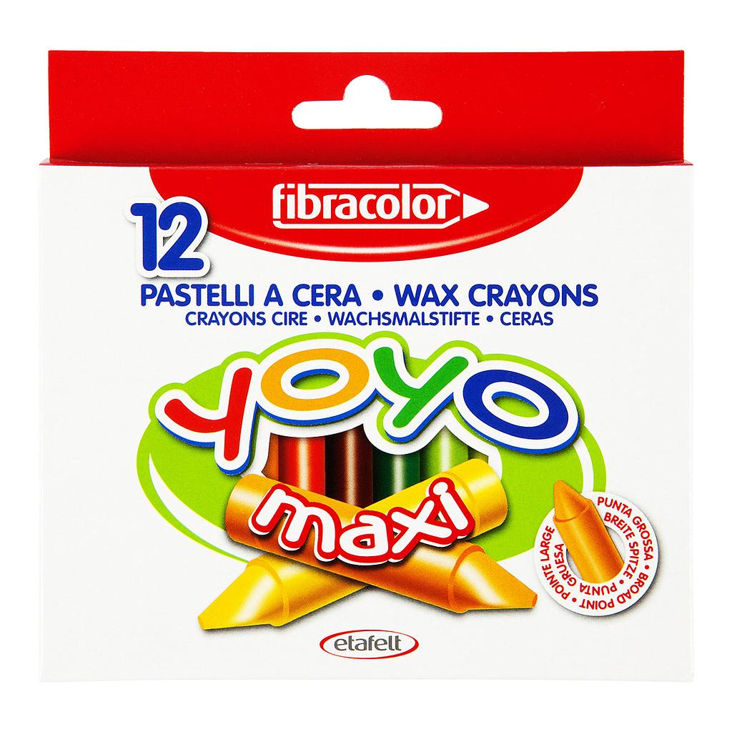 Fibracolor Yoyo Maxi Wax Crayons 12set
