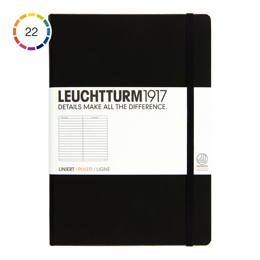 Leuchtturm1917 Notebook A5 Hard Cover, Ruled