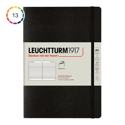 Leuchtturm1917 Notebook A5 Soft Cover, Ruled