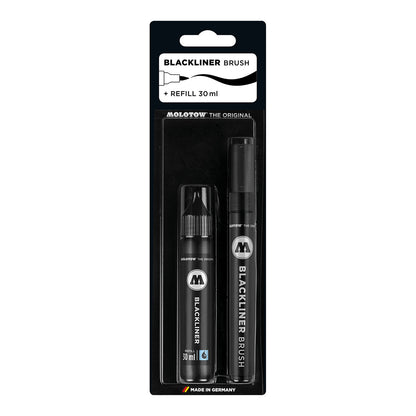 Molotow Blackliner Brush Pen + 30 ml Refill Set