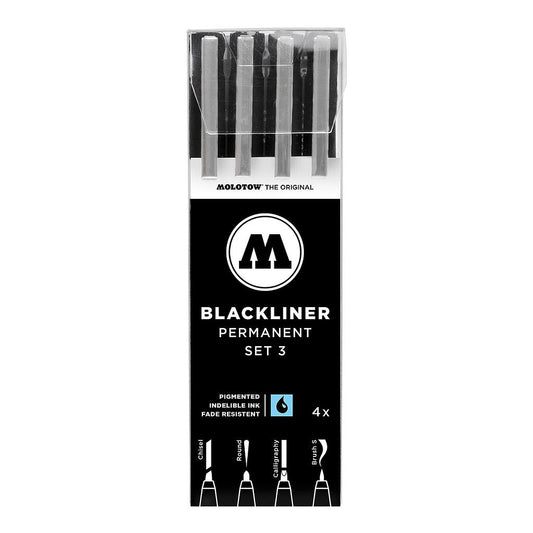 Molotow Blackliner Pens SET-3, 4 Set