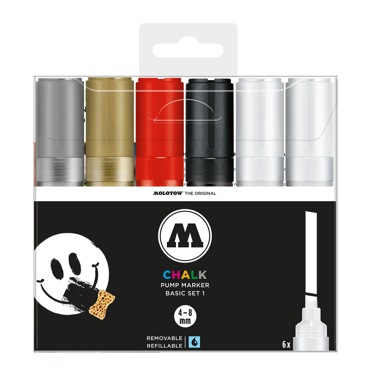 Molotow Chalk Marker 4-8 mm Basic 6 Set