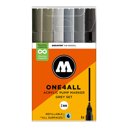 Molotow ONE4ALL 127HS 6set Grey