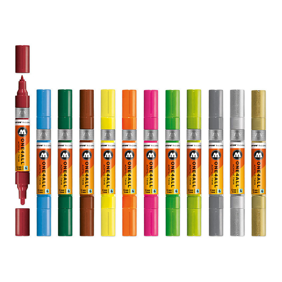 Molotow One4All 227HS Acryl Marker Main Kit 2 (4,0 mm lijndikte, zeer