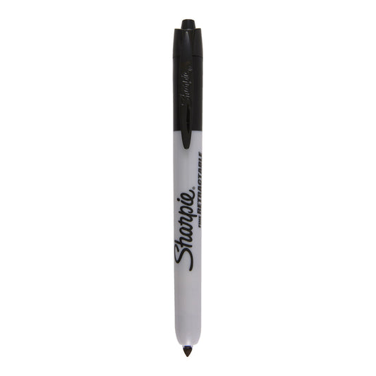 Sharpie Permanent Marker, Fine Point Retractable Black