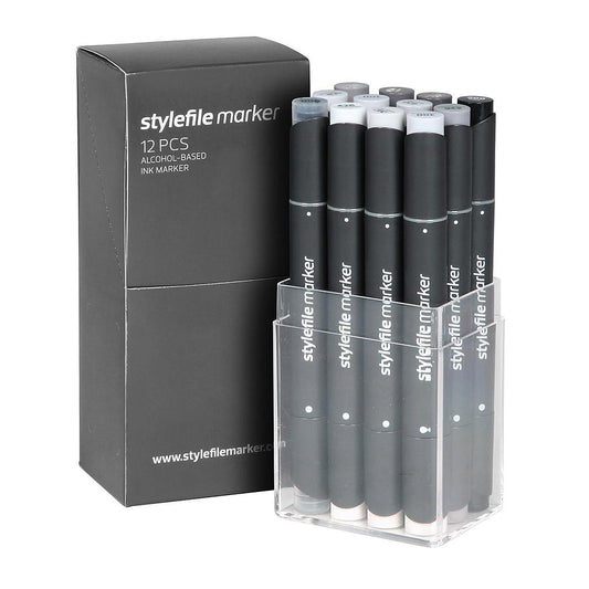 Stylefile Marker Classic 12 Set Neutral Grey