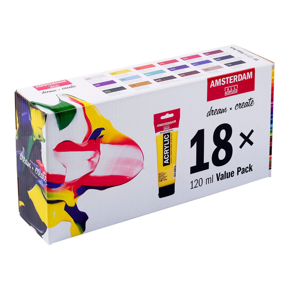 Amsterdam Standard Acrylic Paint 120 ml 18 Set Value Pack