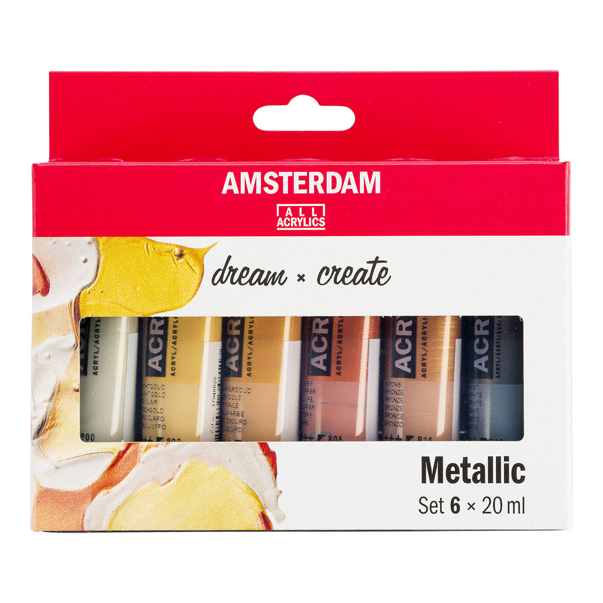 Amsterdam Standard Acrylic Paint 20 ml 6 Set Metallic