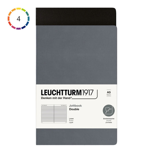 Leuchtturm1917 Jottbook A5 Pack of 2, Ruled
