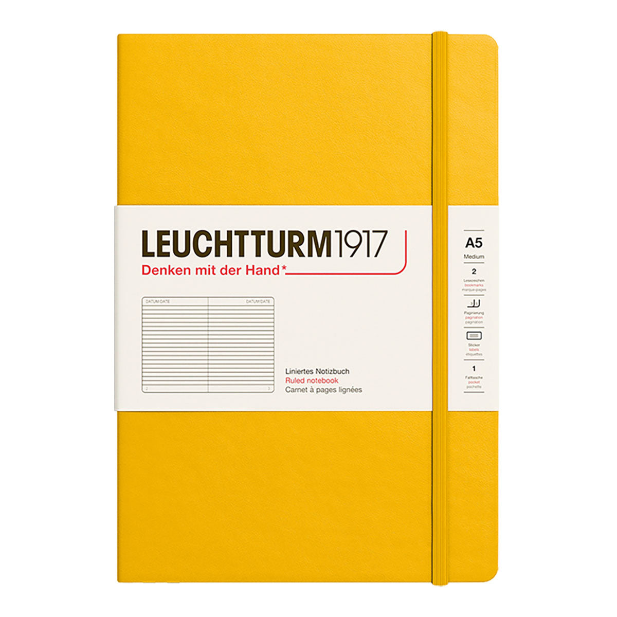 Leuchtturm1917 Notebook A5 Hard Cover, Ruled