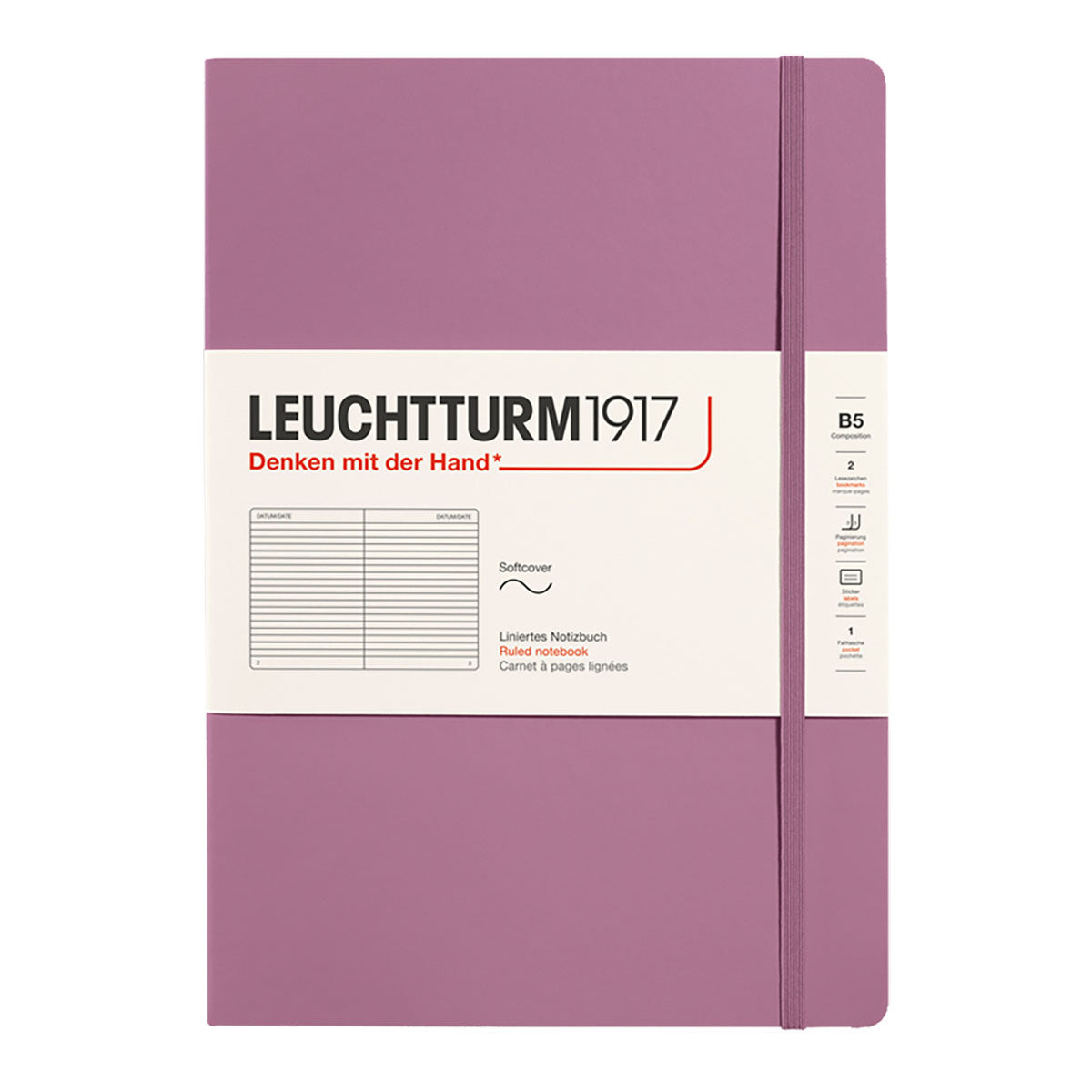 Leuchtturm1917 Notebook B5 Soft Cover, Ruled