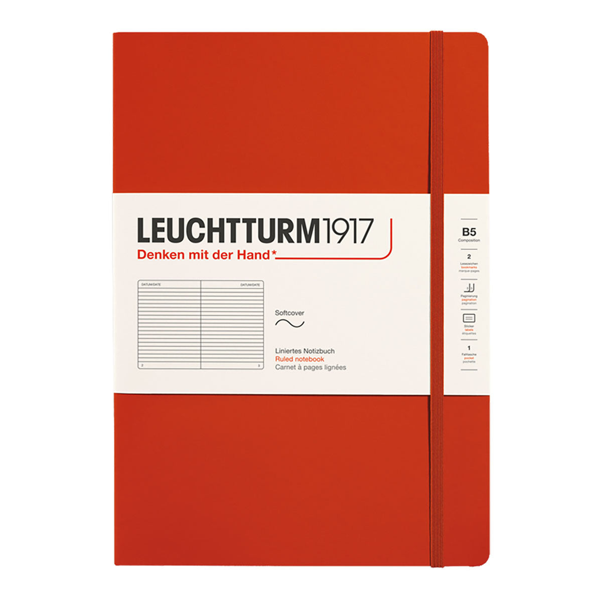 Leuchtturm1917 Notebook B5 Soft Cover, Ruled