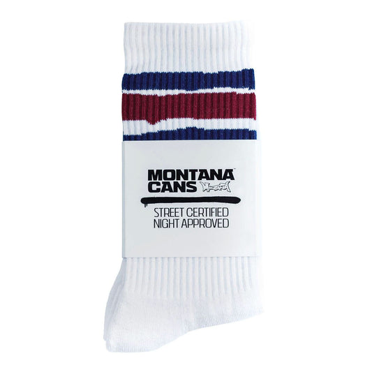 Montana Cans Socks Stripes White