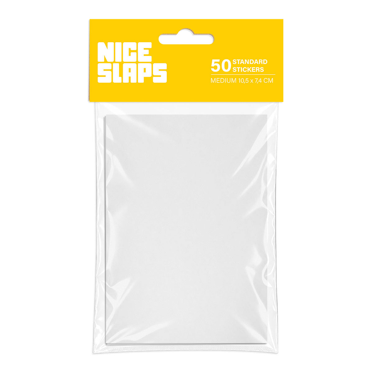 NICE SLAPS Standard Sticker Blanks White, Medium 50pcs