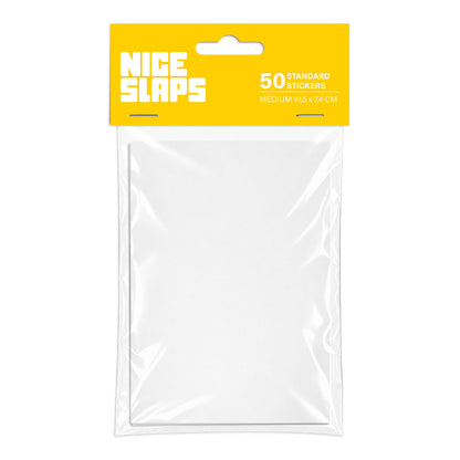 NICE SLAPS Standard Sticker Blanks White, Medium 50pcs