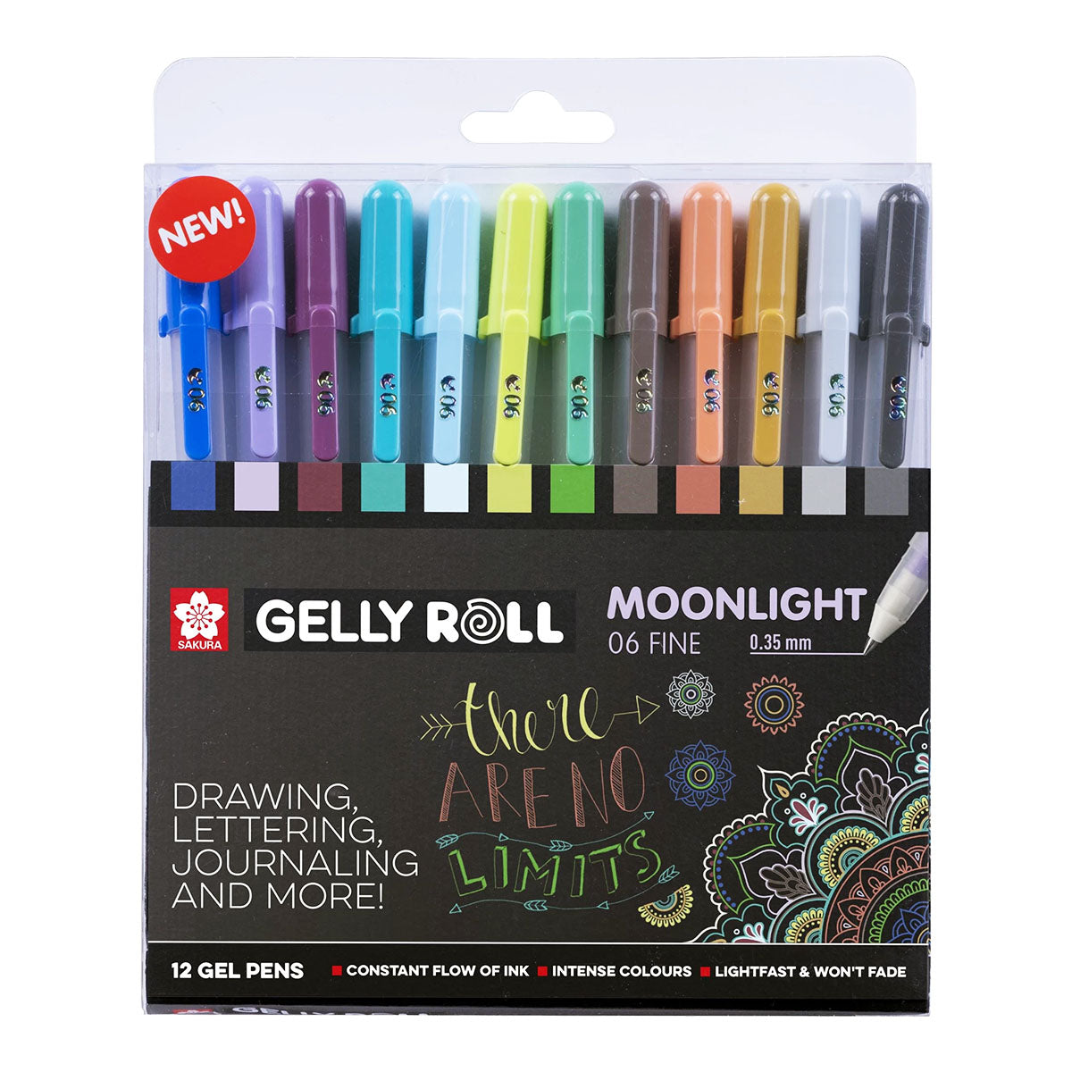 Sakura Gelly Roll 0.3 mm 12 set Moonlight Colors