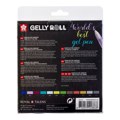 Sakura Gelly Roll 0.3 mm 12 set Moonlight Colors