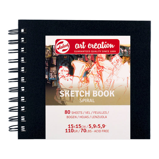 Talens Art Creation Spiral Sketch Book 15x15cm 110g/80 ark