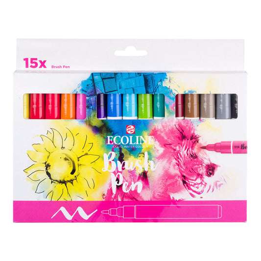 Talens Ecoline Brush Pen 15 set