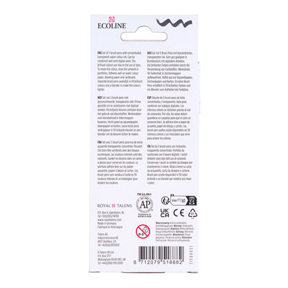 Talens Ecoline Brush Pen 5 set, Pastel Colors