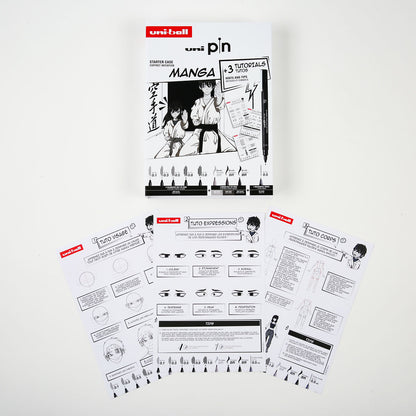 Uni Pin Fine Line Pens Manga Starter Case 9 Set